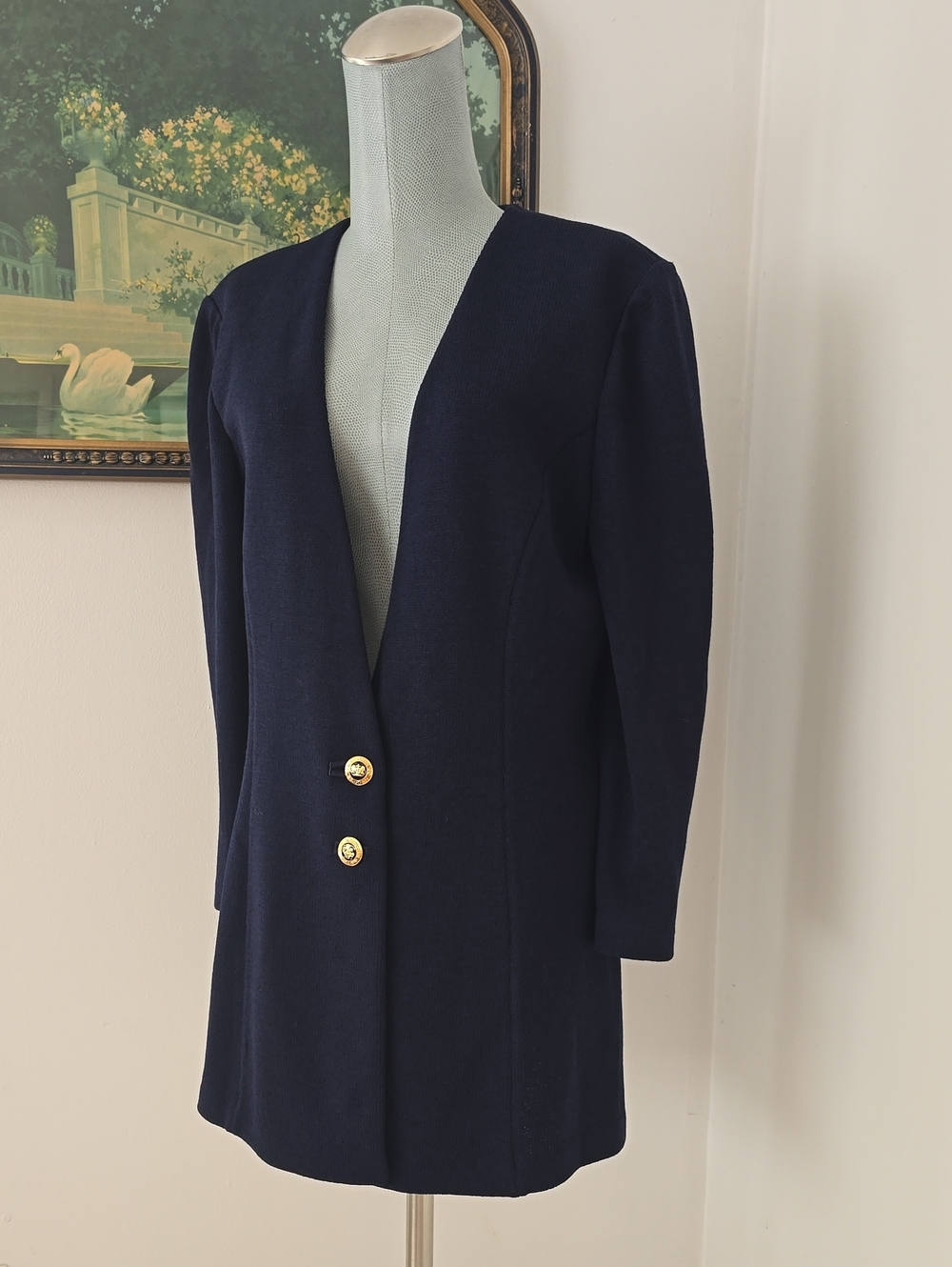 St. John Basics | Classic Navy Longline Blazer